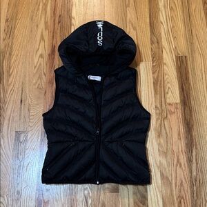 SoulCycle Black Hooded Vest sz L
